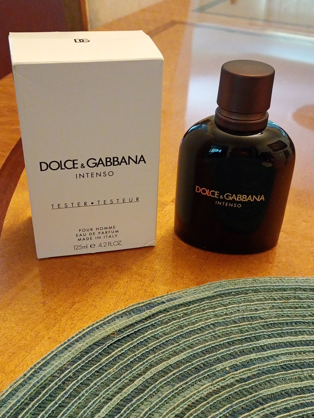 Dolce & Gabbana Intenso Black and Gold Fragrance Bottle